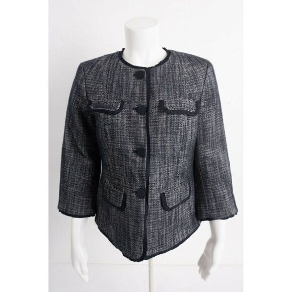Talbots Womens Blazer Suit Jacket Sz 6 Navy Blue - Picture 1 of 6